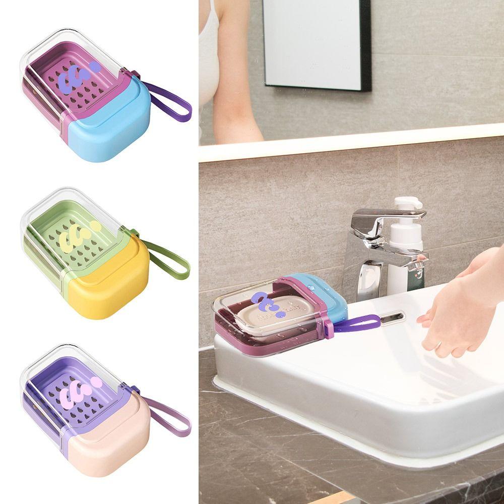 with Locking Buckle Sealed Soap Rack Plastic Soap Holder Portable Dopamine Soap Box  Travel