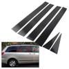 6Pcs Glossy Black Pillar Posts Window Door Moulding Trim Cover Exterior Accessories For For Toyota Sienna 2002-2009