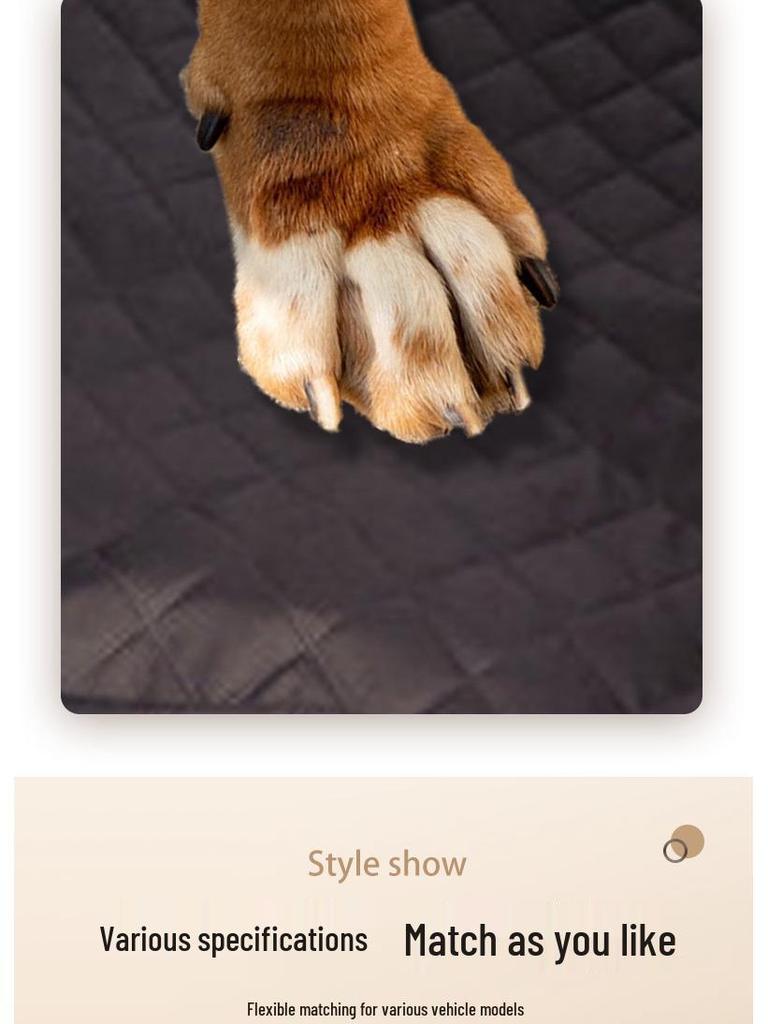 Quilted Thickened Pet Car Seat Cover - Protective Rear Seat Mat for Dogs