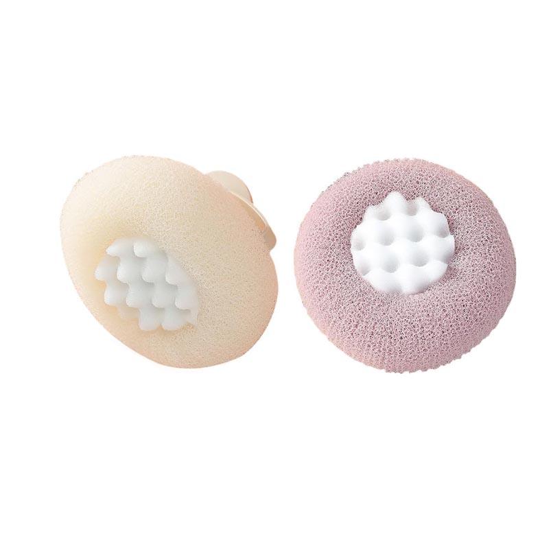 2/4 Stück Superweicher Sonnenblumen-Saugnapf-Badeball, 2-in-1 Sonnenblumen-Badeball Peeling-Badeschwamm Reinigungsbürste, Schwammnetz-Pouf Duschball