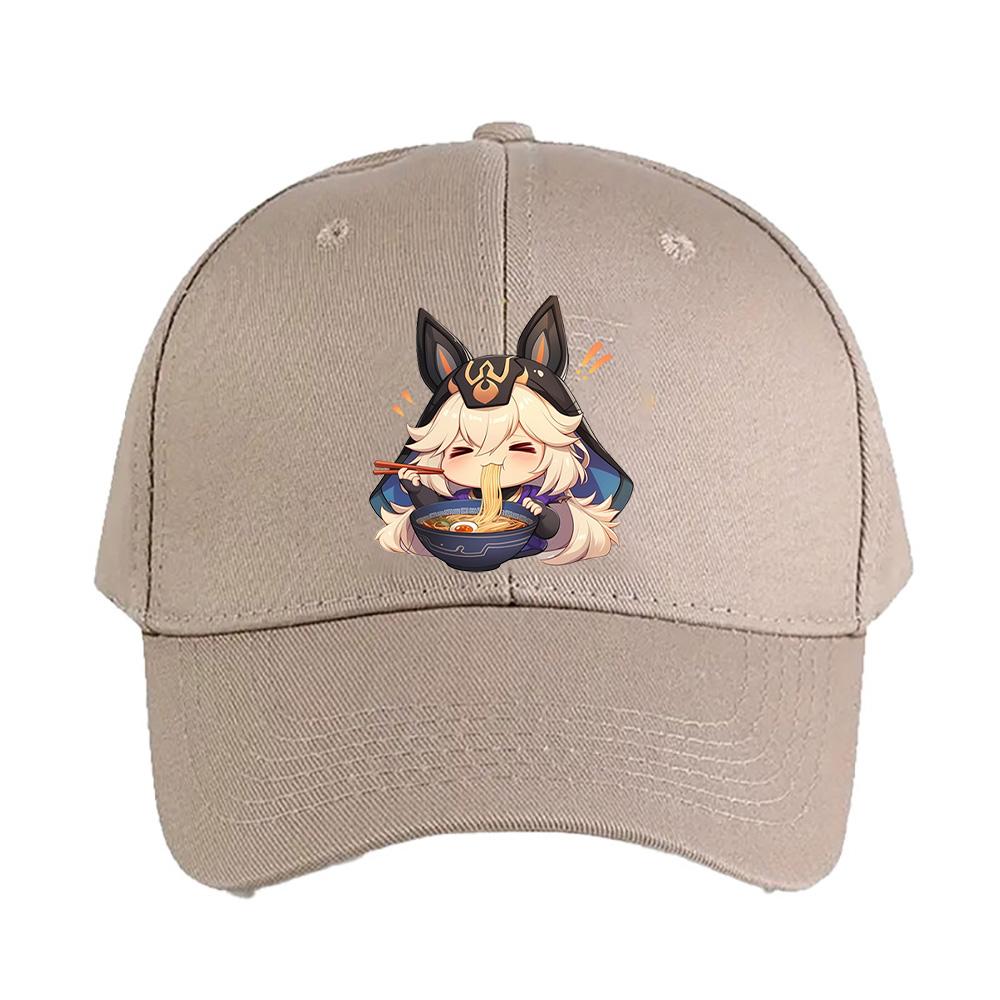 Cyno Genshin Impact Kawaii Ramen Chibi Anime Fun Moment Cap Summer Woman Man Adult Casual Fashion Casual Adjustable Sun Hat