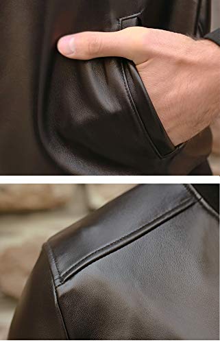 JINLUN Men's Genuine Leather Lambskin Leather Jacket, Rider's Jacket, Leather Jacket, Stadium Jacket, Genuine Leather Jacket, Leather Jacket, Jumper,
