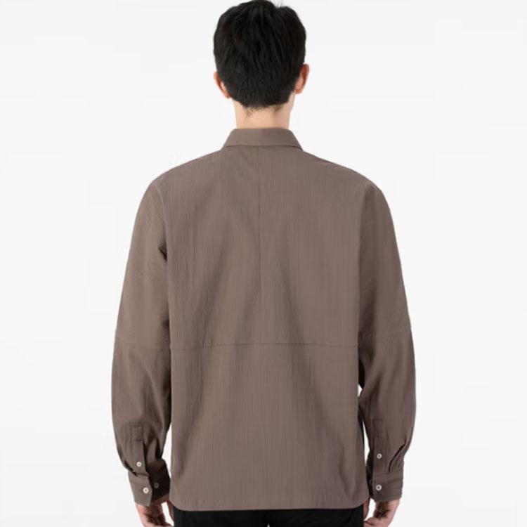 Timberland Outdoor Sports Solid Color Casual Long Sleeve Shirt Men shirts Chocolate A2DD4-BK0