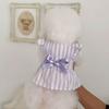 Summer Striped Bows Pet Dresses Small Dogs Breathable Dog Clothes Cute Soft Cat Puppy Clothes