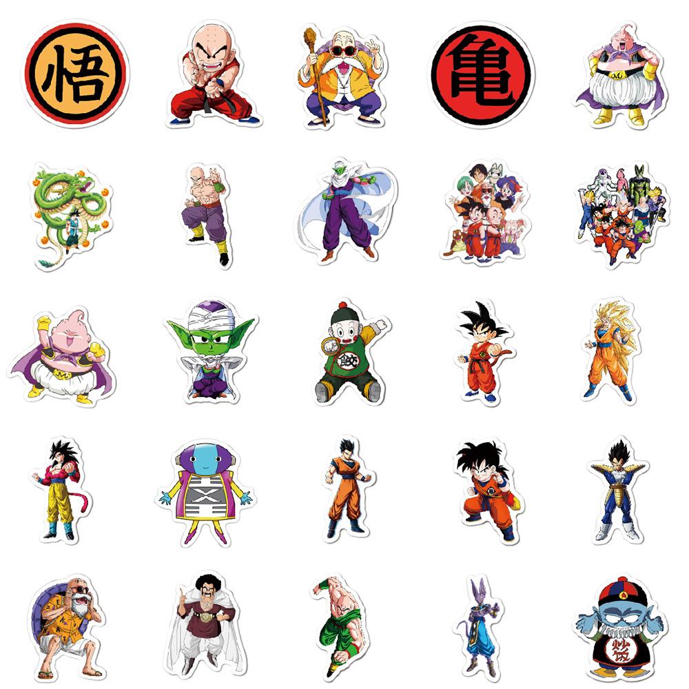 10/30/50pcs Classic Anime Dragon Ball Waterproof Stickers Cartoon Son Goku Decals Toys Decorative Car Laptop Vinyl Sticker Packs