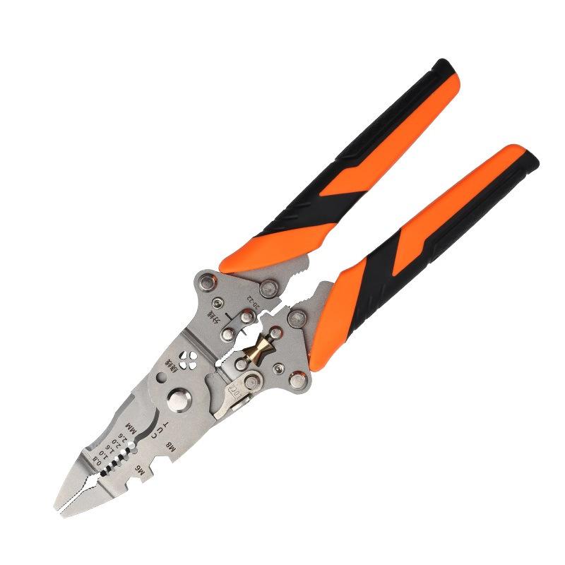 14 In 1 Foldable Multifunctional Wire Stripper Separator For Winding Cutting Pulling Crimping Wire Stripping Electrician Tool