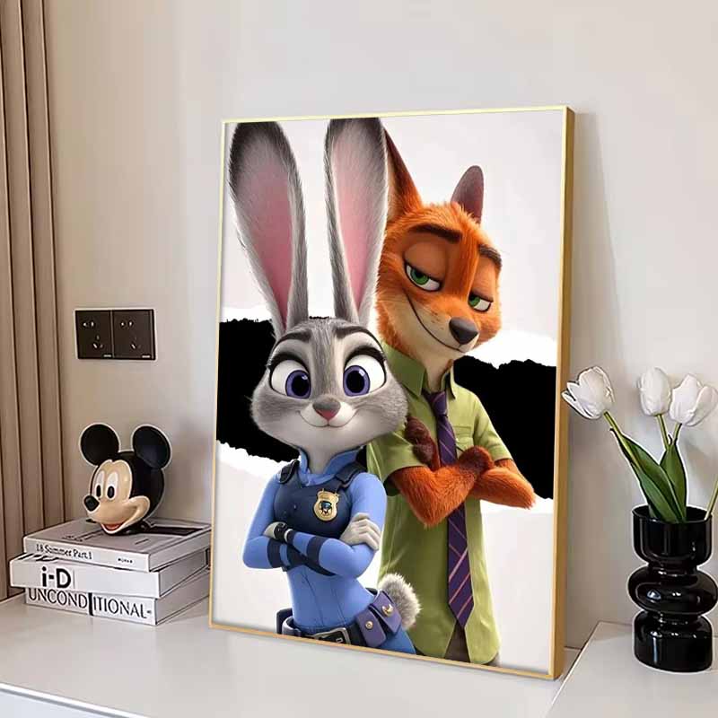 Disney Cartoon Diamond Painting Judy Nick Classic Scenes 5D DIY Art Cross Stitch Kit Mosaic Embroidery Home Decor Gift