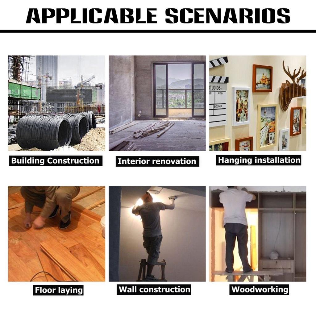 2400mAh 10 PCS 8/12/16 Green Line 4D Light Laser Level 360° Horizontal Vertical Cross Spirit Level Measure Tool Kit