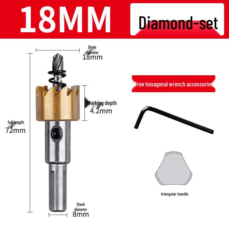 Cobalt Titanium-plated High-speed Steel Hole Saw Drill Bit for Metal and Aluminum