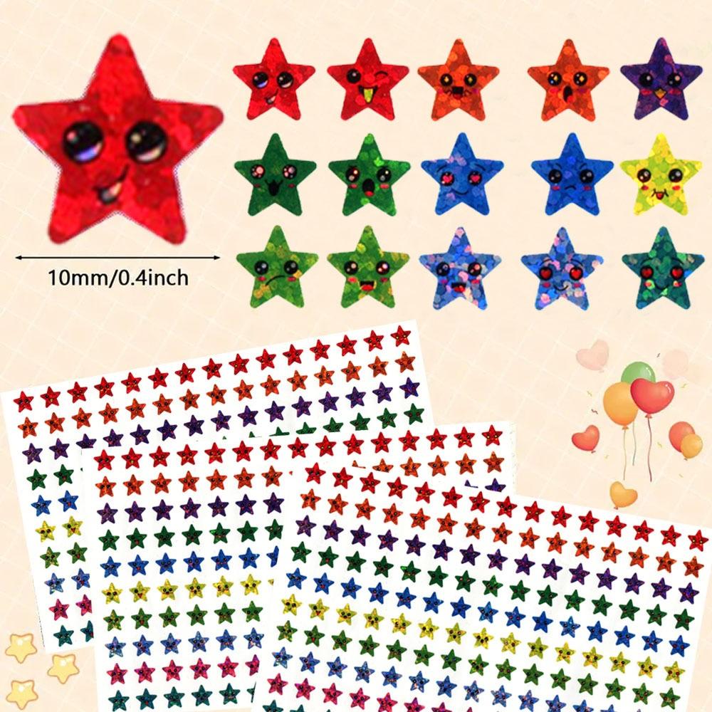 1500 Star Stickers Reward Chart Set – 10 Sheets, Holographic & Classic Designs For Kids, Students, Teachers – Positive Reinforcement Stickers