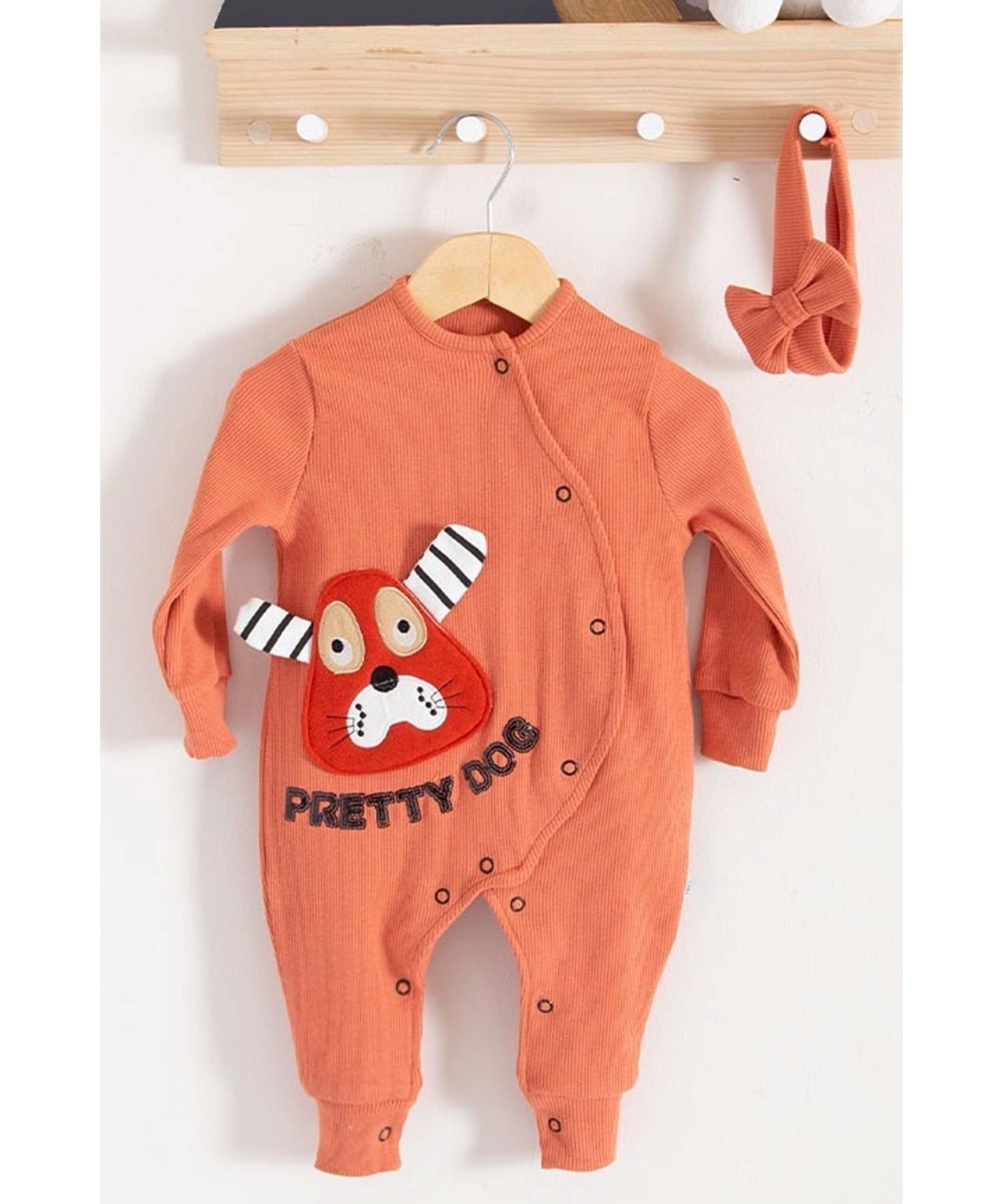 

Бандана с вышивкой Pretty Dog из 100% хлопка для маленьких девочек