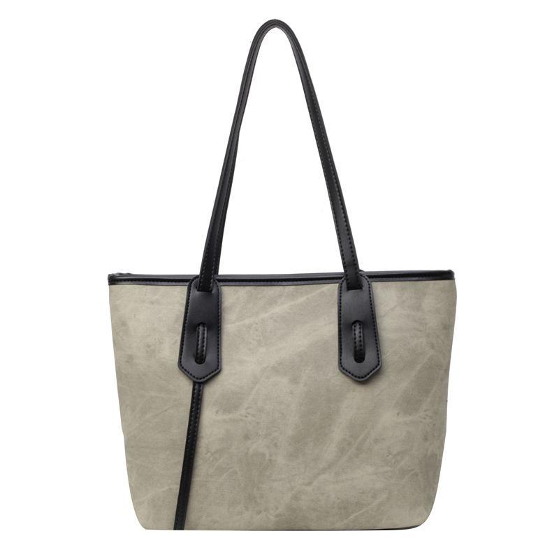 

2024 Ретро Модная женская сумка-тоут на одно плечо - Большая вместимость с текстурированным дизайном подмышек грязно-белый