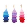 Colorful Tassels Keychains Bohemian Tassels Bag Decorations Charm Car Keyrings Holder for Womens Handbags Pendant Charm