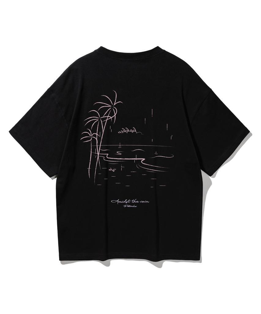 BAKKEN Silent Beach Short Sleeve T-Shirt Bk3974_Black