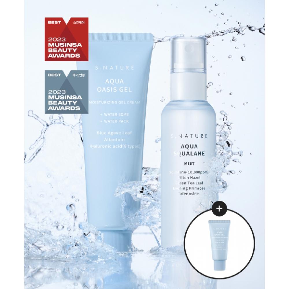

S.nature Aqua Oasis Hydrating Gel Cream 80ml + Aqua Squalane Mist 100ml [gift Gel Cream 30ml] NONE