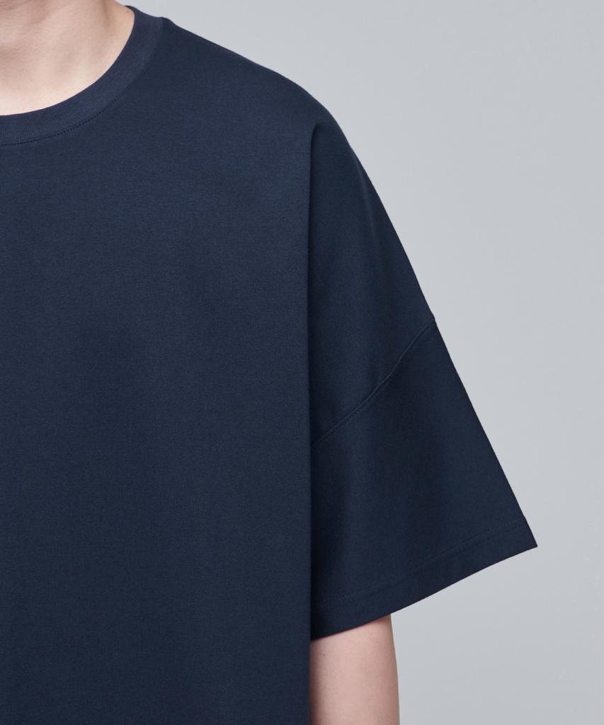 Musinsa Standard Ponte Dolman Sleeve Oversized T-Shirt [Navy]