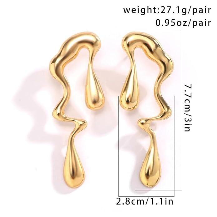 Abstract Drip Design Earrings in Trendy and Modern Look | gift for her,gifts for womens & gilrls