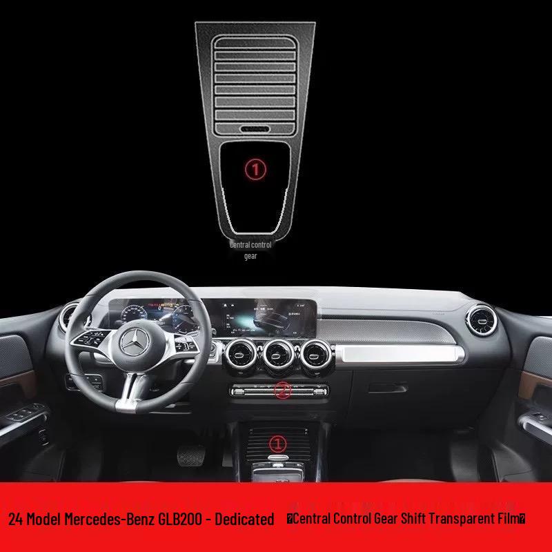 Mercedes-Benz GLA/GLB Mittelkonsole & Navigationsbildschirm Schutzfolie aus TPU für 25 Modelle