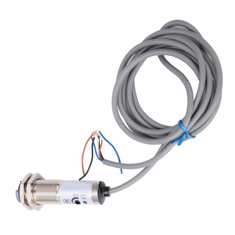 

Adjustable 12-24VDC Photoelectric Sensor 4-Wire 10mm Detection Diffuse Reflection Sensor 18MM Inductive Sensor Machine Equipment 1