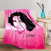 Pink Pop Art Style Portrait Blanket for All Seasons Blanket Lunch Break Throw Gift
