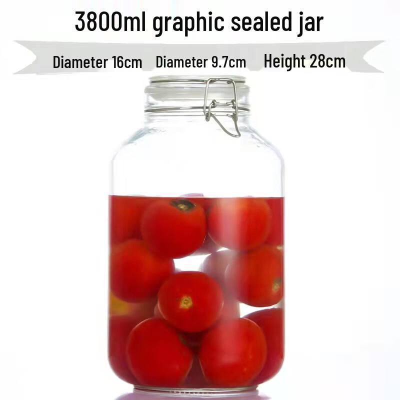 Стеклянная банка ZISIZ с зажимом