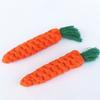 2 Stück Karotten-Hundespielzeug, 22 cm Handgefertigtes Baumwollseil-Hundespielzeug, Geflochtenes Karotten-Kauspielzeug, Abriebfestes Hundezahnreinigungsspielzeug zur Angstlinderung