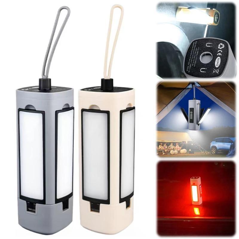 Folding Outdoor Camping Light Portable Rechargeable Hanging Tent Hanging Lantern with Battery Display Emergency Car Outdoor Lamp