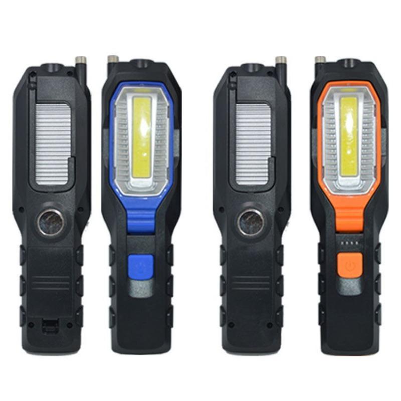6302 Super Bright LED Work Light, USB Rechargeable Magnetic Flashlight with Hook Anti-Drop for Auto Repair Emergency