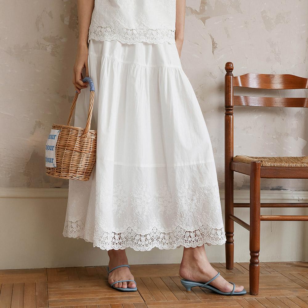 Laengsseon Ls_Pure Cotton A-Line Skirt