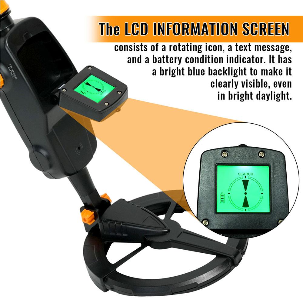 High Sensitivity Metal Detector 1008A Underground Gold Treasure Hunter Coil Depth Detection Waterproof Adjustable LCD Screen