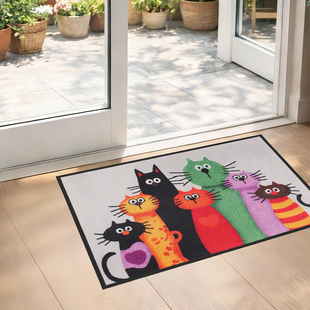 Cartoon Cats Doormat Kitten Themed Decor for Home 2026 Entrance Carpet Kitchen Barthroom Antislip Antiwear Mats Party Supplies