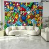 Super Bros Wall Tapestry Aesthetic Wall Hanging Printed Fabric Blanket Decorative Tapestries for Bedroom Living Room Home Decor