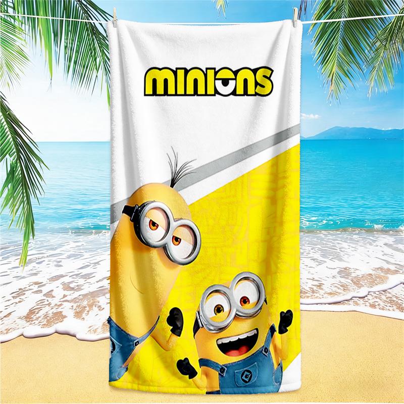 1pc Minions Adventure Poster Beach Towel,quick Drying Absorbent Beach Towel,outdoor Sports Swimming Beach towel,Soft and Comfortable Y7289