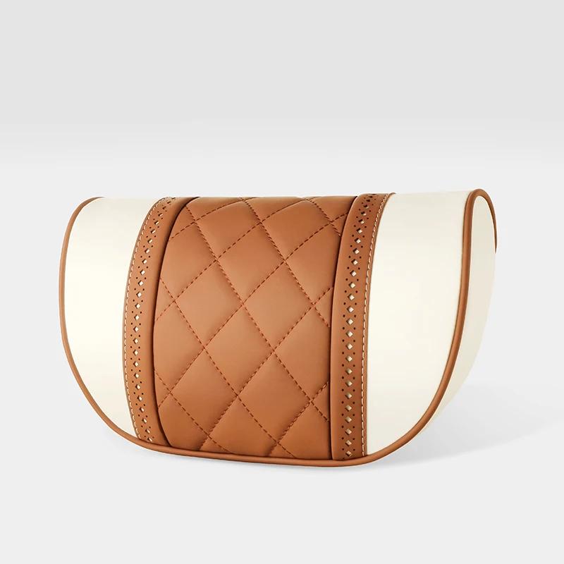 NAPPA Leather Car Neck Pillow For Mercedes Benz Maybach S-Class Headrest Car Travel Rea Seat Support Cushion Interior Accessorie