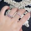 Color Treasure Purple Diamond Zircon Super Fairy Butterfly Open Ring Femininity Niche Design Pink Diamond High-End Ring