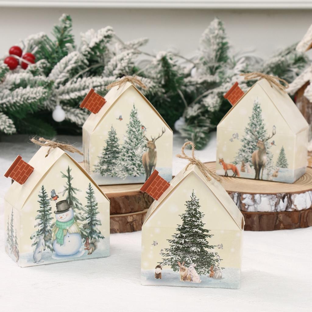 Christmas Paper Box Merry Christmas Decorations For Home 2025 Christmas Tree Ornament Xmas Navidad Natal Gifts New Year 2025