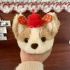 Corgi Plush Pendant Ice Cream Cone Stuffed Keychain Kawaii Backpack Pendant Car Key Holder Decor Toys Creative Birthday Gifts