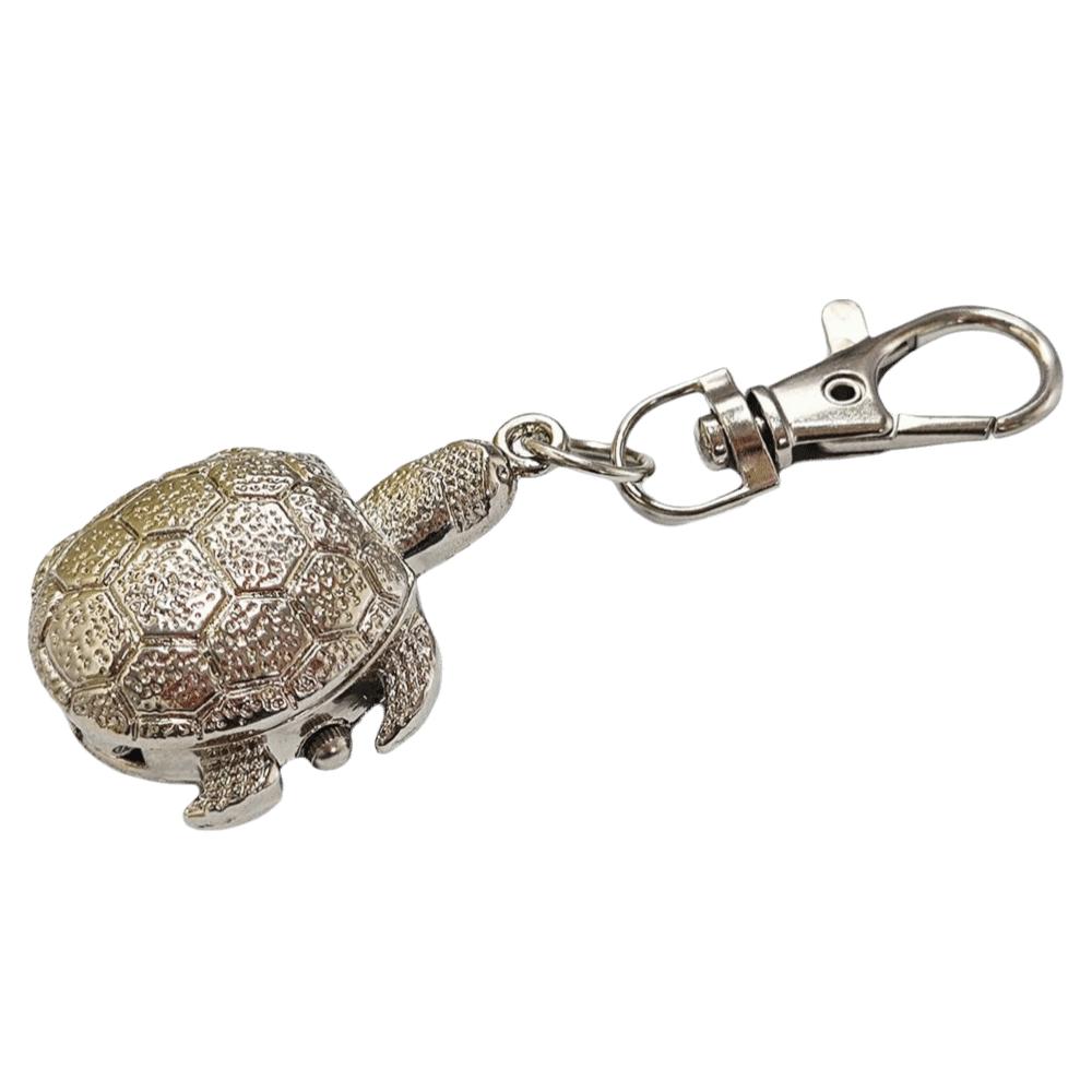 Creative Alloy Turtle Watch Cartoon Turtle Shape Flip Creative Wall Watch Flip Cap Necklace Watch Gift