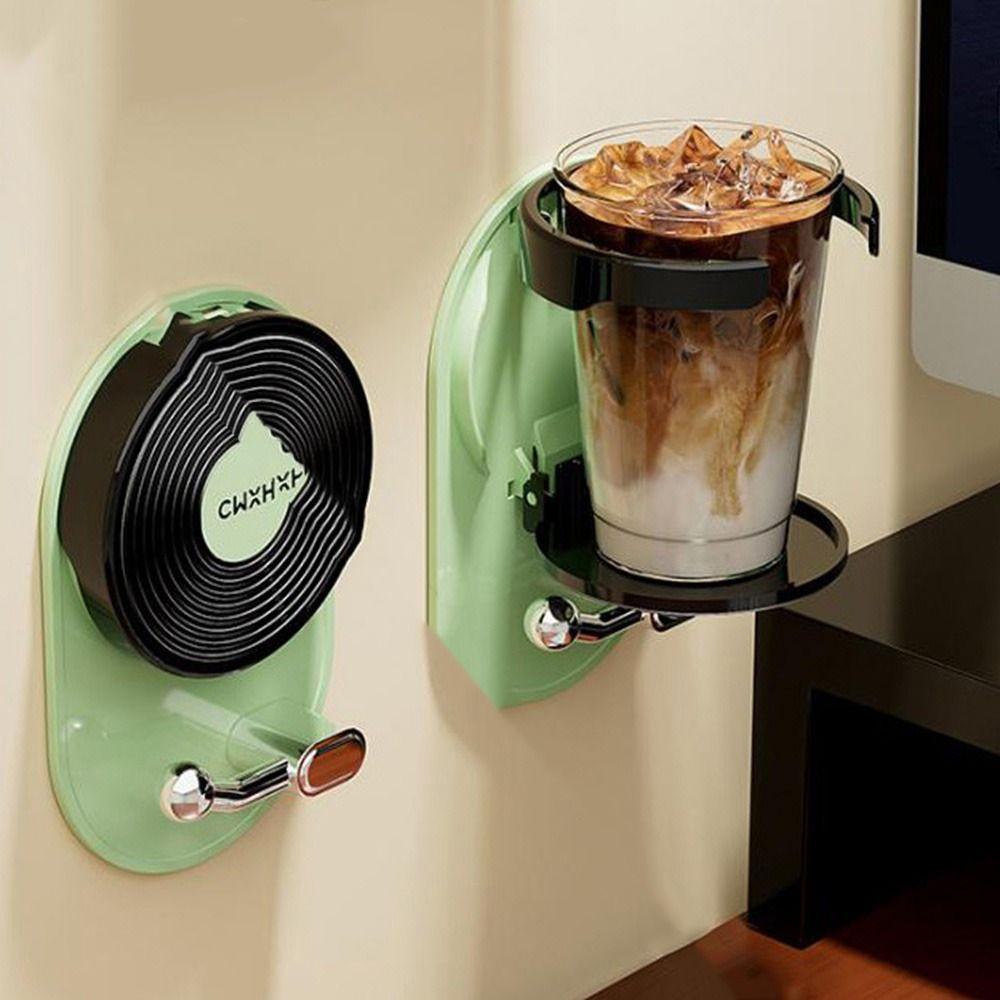 No Punching Folding Cup Holder Wall Mounted Drink Holder Multi-functional Cup Storage Rack  Bedroom