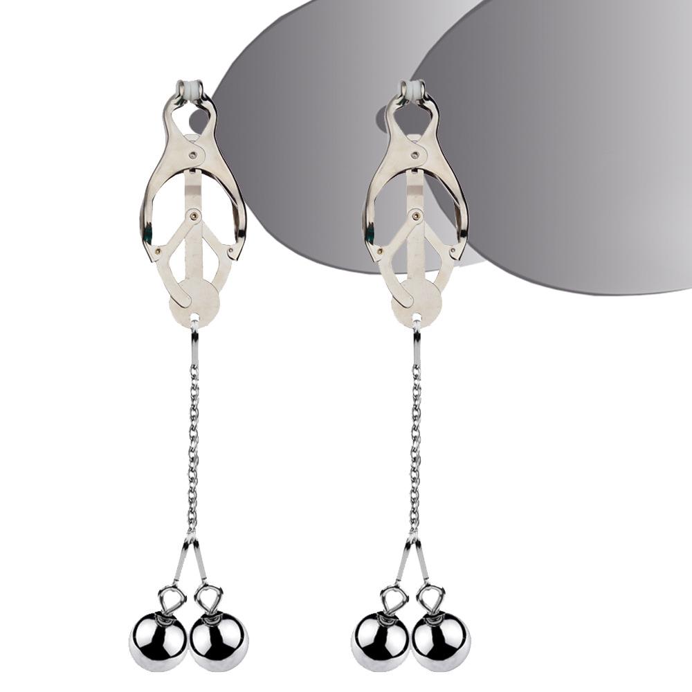 2PCS Metal Adjustable Nipple Clips Labia Clamps Breast Clamps Sexy Toys Boobs Adult Flirt Toys for Couples Valentine's Day Gifts