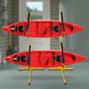 Kayak Storage Rack 240LBS Total Capacity Holds 2 Kayaks Adjustable Design Anti-scratch EVA Sleeves Space-saving Floor Mount