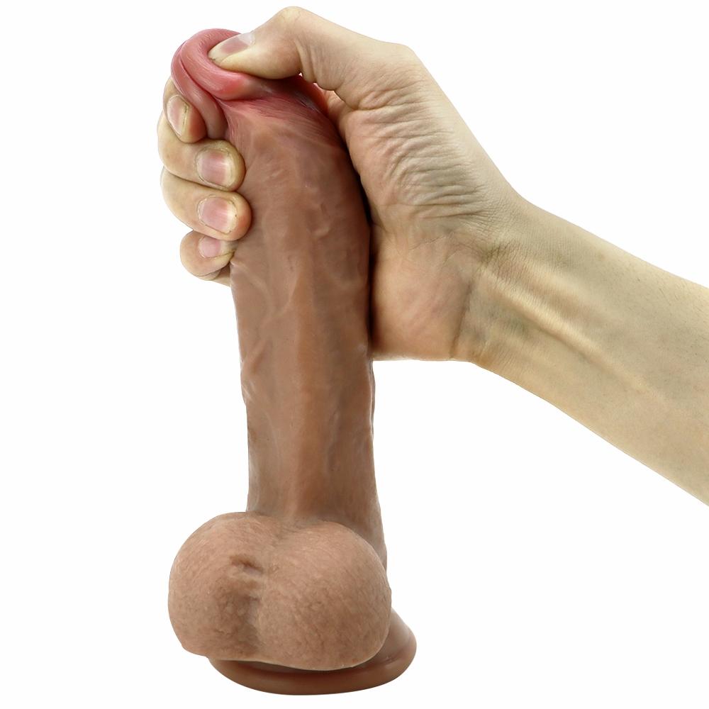 Female Masturbator Simulation Penis Sex Appliance Super Soft Silicone Fake Penis Extra Thick Adult Products