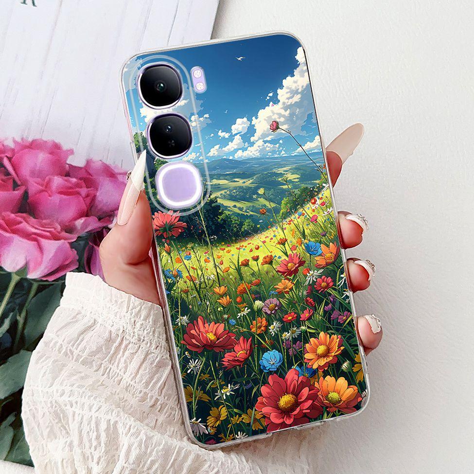 For Vivo V40 Lite 5G IDN Case V2417 Clear Cute Cat Fashion Butterfly Love Painted Soft Phone Case For Vivo V40 Lite 4G IDN Cover