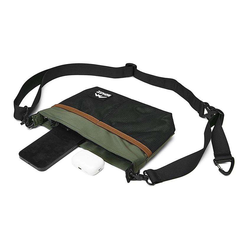 New Skechers Fabric Crossbody Bag, Shoulder Bag Unisex Dark Ink Green L224U025-00L2