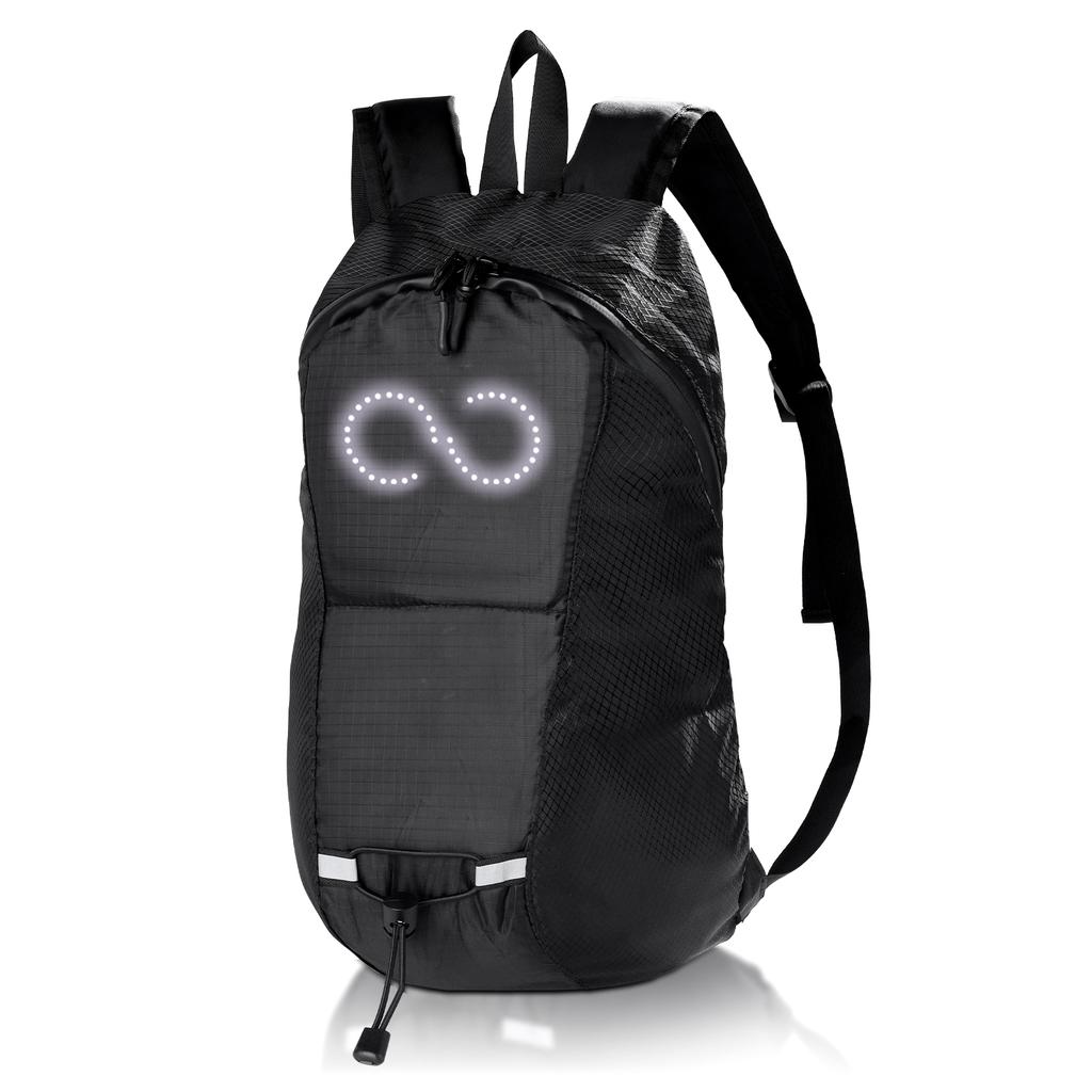 Colorful Led Backpack Riding Backpack Outdoor Hiking Backpack For Bike Riding Men Women Lightweight Backpack 15L Black