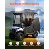 SucceBuy Golf Cart Cover Visible Full-Enclosure 2&2+2;2+2/4 Seater Waterproof Oxford PVC Coating Windproof Hook Fits Most Carts