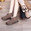 Women's Large Size Soft Sole Fall and Winter Warm Fur One Snow Boots Padded Lining Non-slip Hiking Leisure Sports Cotton Boots