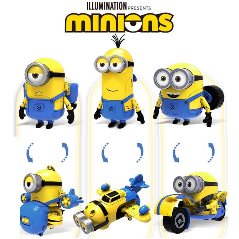 Ich – Einfach unverbesserlich Minions Kevin Stuart Bob Actionfigur Verformbares Modell Spielzeugauto Sammle die gesamte Serie für maximale Action!