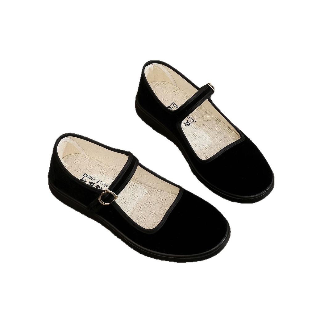 Shoes New Dance Non-slip Breathable Mom Shoes Medium Velvet Cloth Shoes Hotel Commuter Shoes