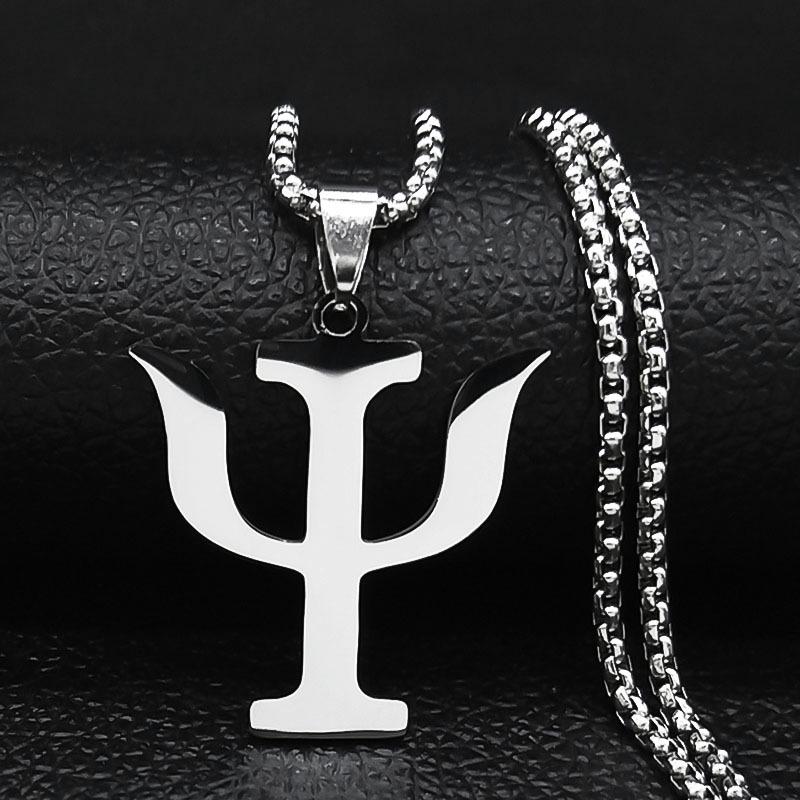 

Универсальное ожерелье с символом PSI из нержавеющей стали - Прочный, не выцветающий кулон